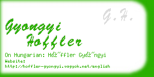 gyongyi hoffler business card