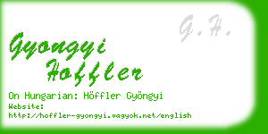 gyongyi hoffler business card